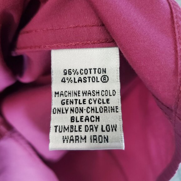 Talbots Top Womens Size 6 Pink Wrinkle Resistant 3/4 Sleeve Button Down Shirt - Picture 4 of 9